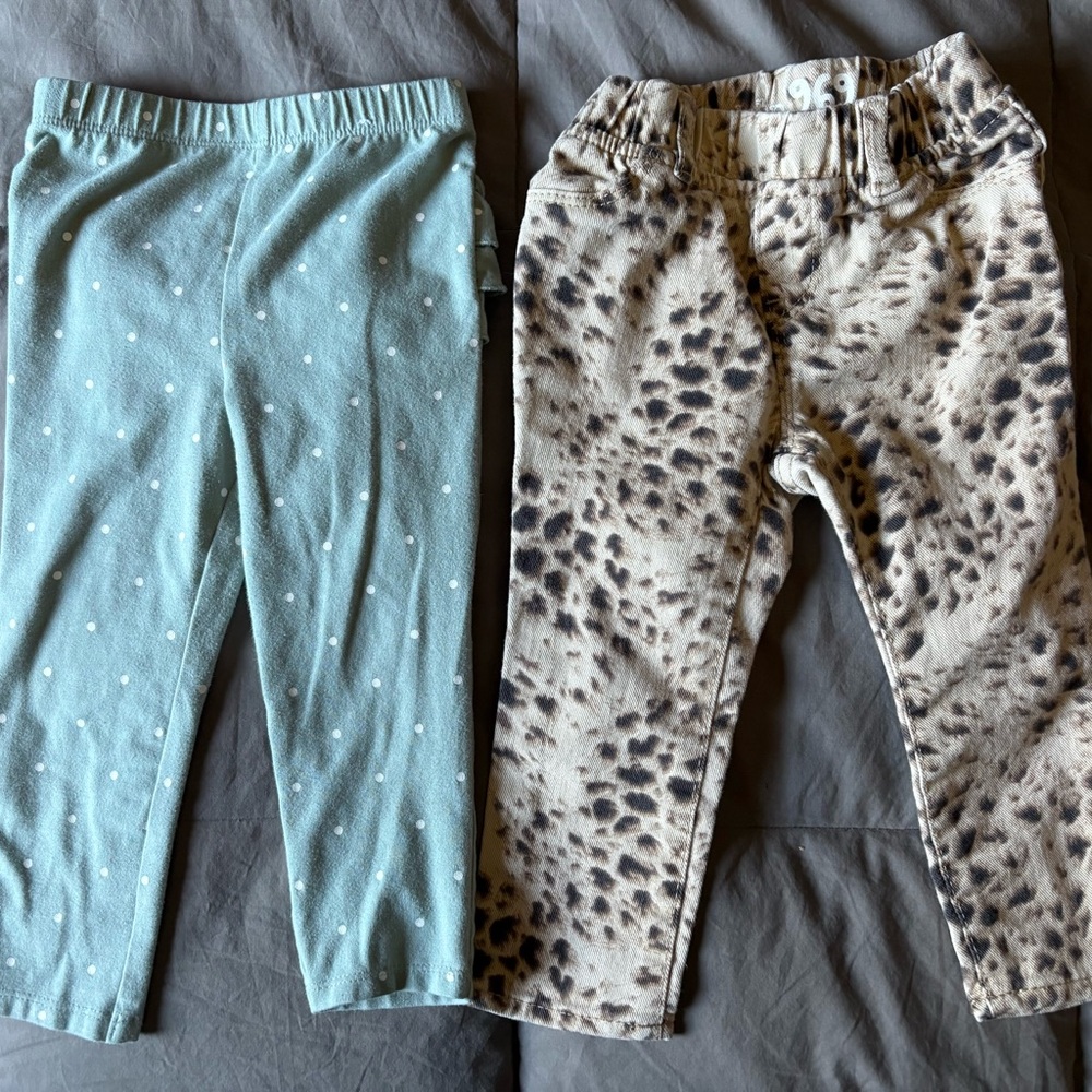 Two pairs of pants size 18-24 months